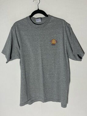 Vintage Hard Rock Cafe Bangkok Embroidered Grey Logo T Shirt Size L